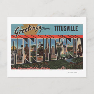 Cartão Postal Titusville, Pensilvânia - Grandes Cenas de Letra