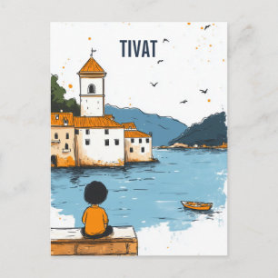 Cartão Postal Tivat Montenegro Viagem