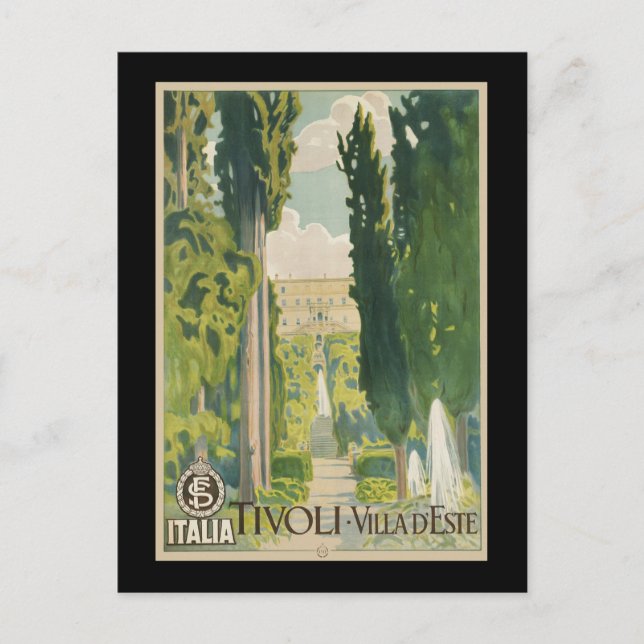 Cartão Postal Tivoli Villa d'Este (Frente)