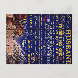 Cartão Postal To My Husband Letter | Cute Gift for Husband