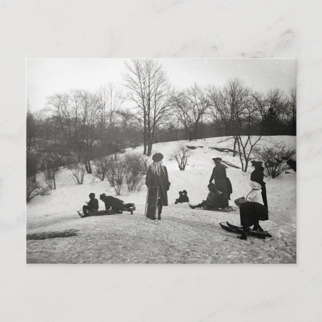 Cartão Postal Toboagem no Central Park, 1906 (Frente)