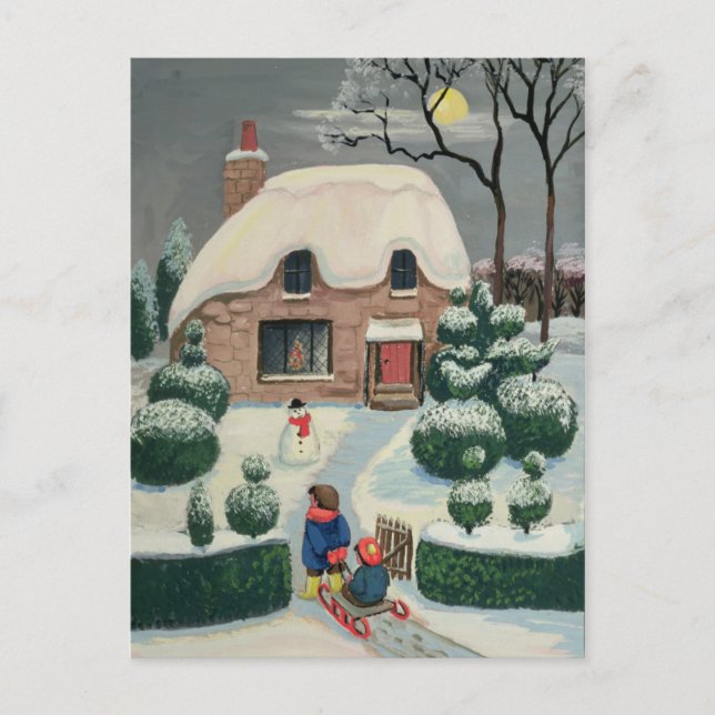 Cartão Postal Tobogganing (Frente)