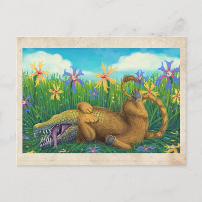 Cartão Postal Toby In The Flowers - Cartão-Postal (Frente)