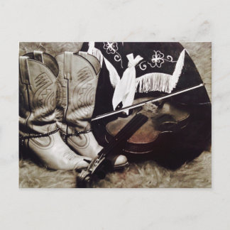 Cartão Postal Toca Rabeca Cowboy