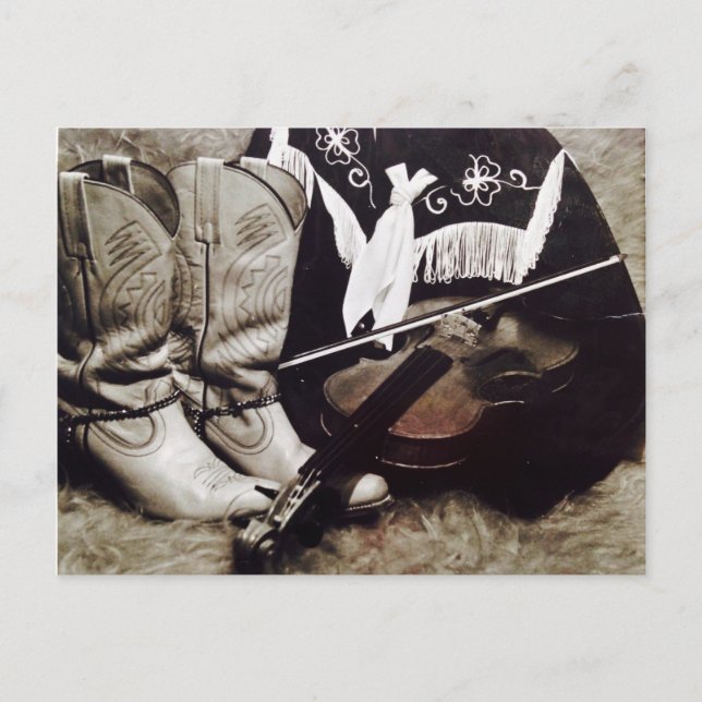 Cartão Postal Toca Rabeca Cowboy (Frente)