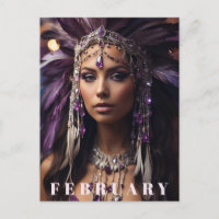 *~* Tocado de FEVEREIRO Boho AMETISTA AP53