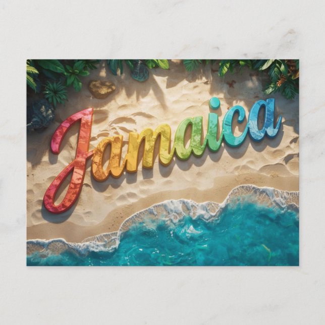 Cartão Postal Tocando em jamaica (Frente)