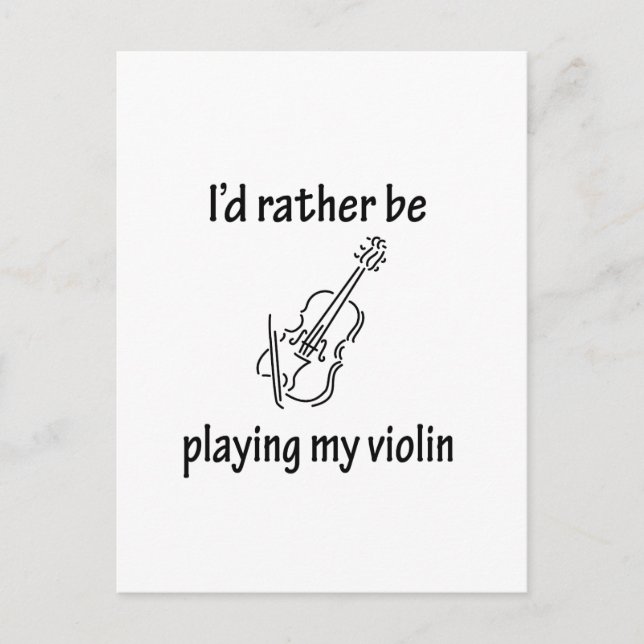 Cartão Postal Tocando meu violino (Frente)