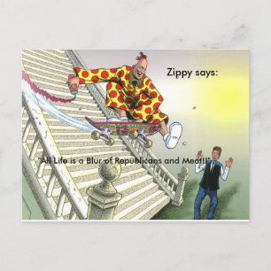 Cartão Postal "Toda a vida é um desfoque de republicanos e carne
