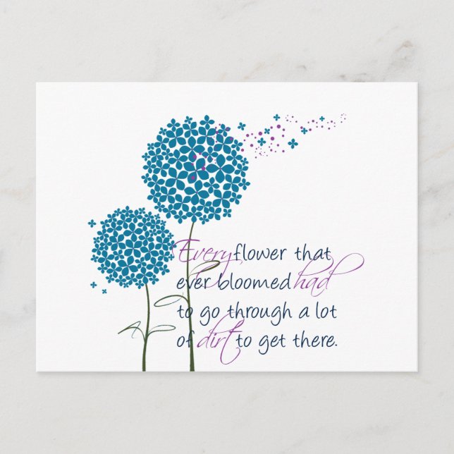 Cartão Postal Toda flor que já floresceu... (Frente)