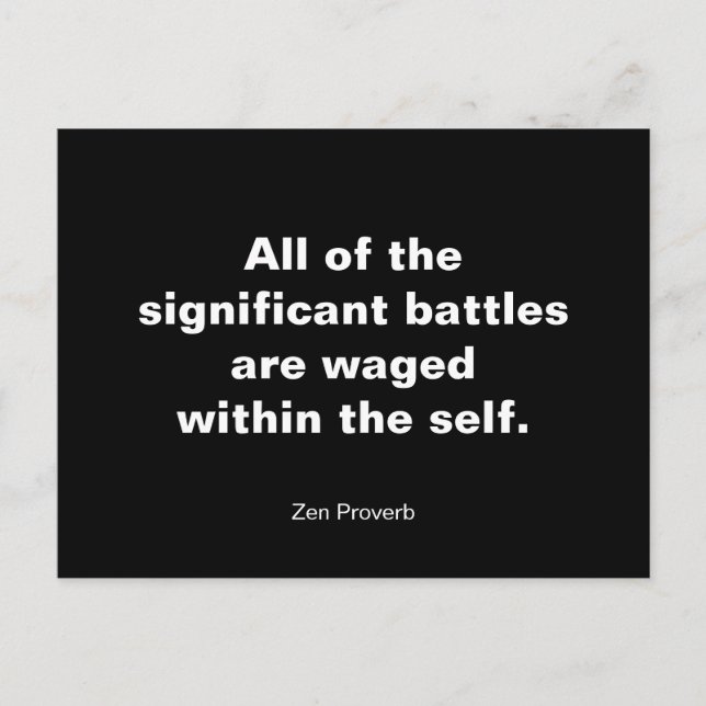 Cartão Postal Todas as batalhas significativas (Frente)