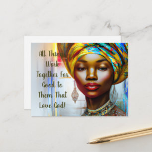 Cartão Postal Todas As Coisas Funcionam Juntas Para O Bem!