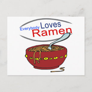 Cartão Postal Todo mundo ama Ramen Parody