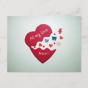 Cartão Postal Todo o meu amor, Niece!