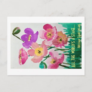 Cartão Postal Todo o mundo é um palco