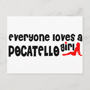 Cartão Postal Todos amam uma garota Pocatello