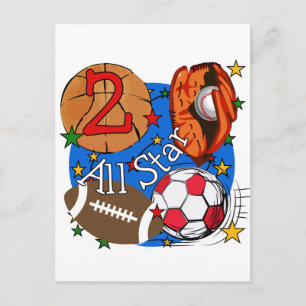 Cartão Postal Todos os Camisetas e presentes do segundo aniversá