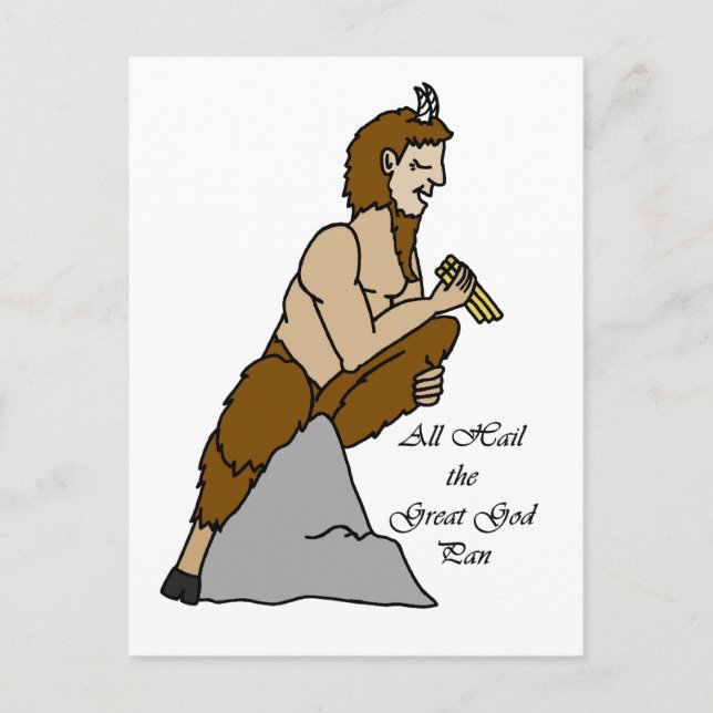 Cartão Postal Todos Salve o Excelente Deus Pan (Frente)