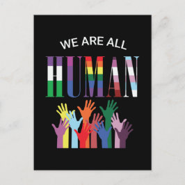 Cartão Postal Todos Somos Cartões-postais Coloridos Humanos