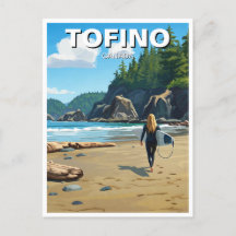 Tofino Canada Surfer na Beach Viagem