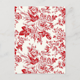 Cartão Postal Toile Roses