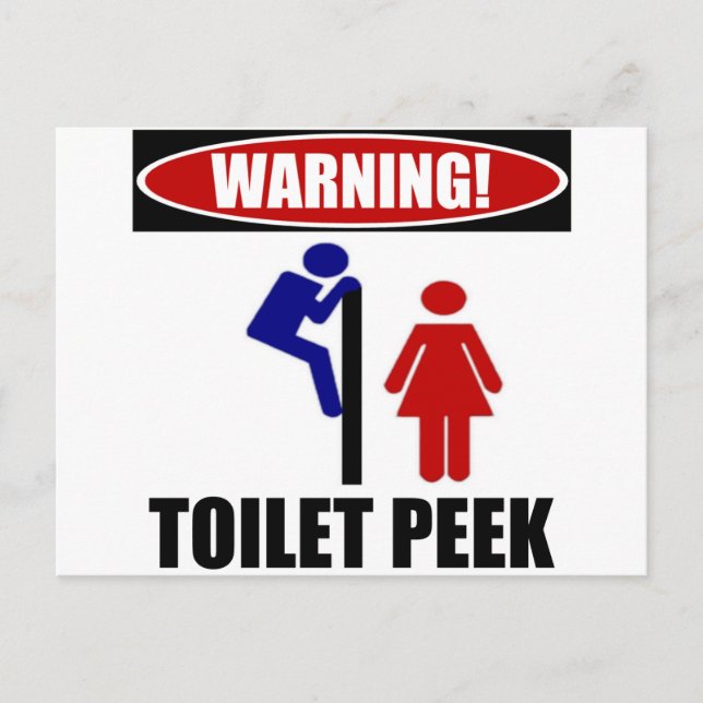 Cartão Postal Toilet Peek (Frente)