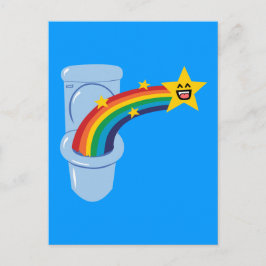 Cartão Postal Toilet Rainbow