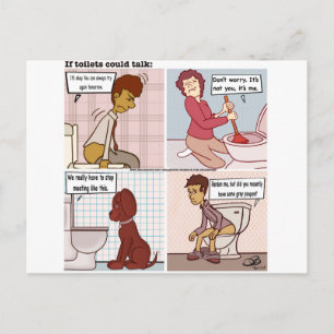 Cartão Postal Toilet Talk