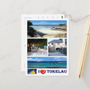 Cartão Postal Tokelau - I Love -