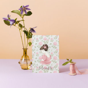 Cartão Postal Tolerável - Jane Austen Floral Vintage
