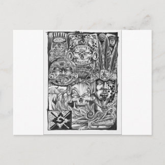 Cartão Postal Toltec Warriors