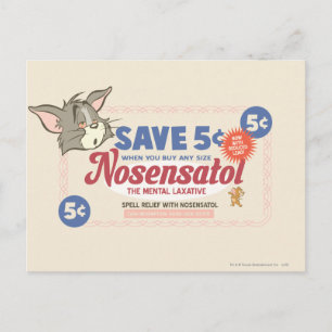 Cartão Postal Tom And Jerry Nosensatol Coupon