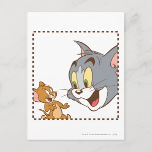 Cartão Postal Tom and Jerry Stamp