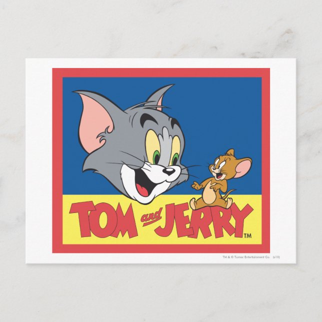 Cartão Postal Tom E Jerry Logo Flat (Frente)