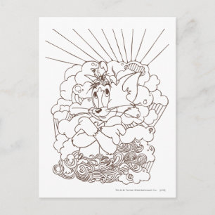 Cartão Postal Tom e Jerry Outline