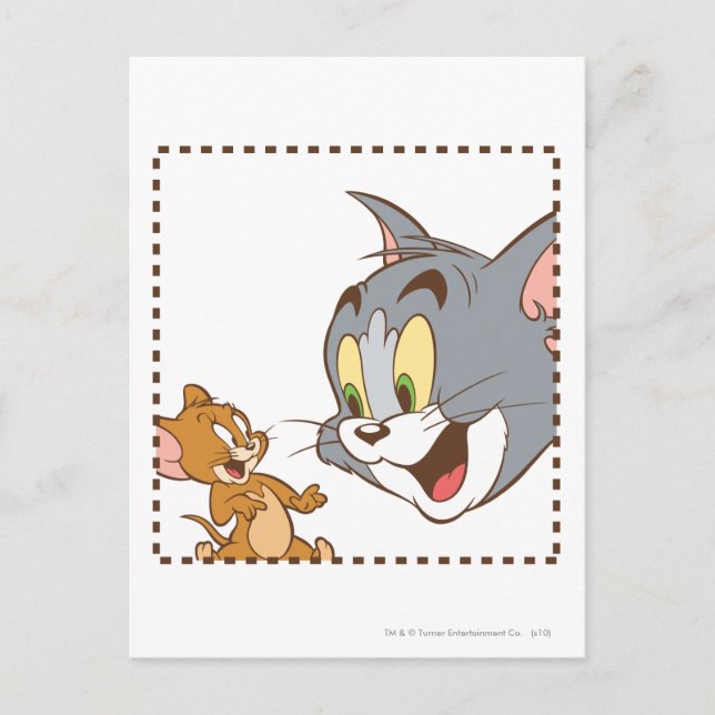 Cartão Postal Tom e Jerry Stamp (Frente)