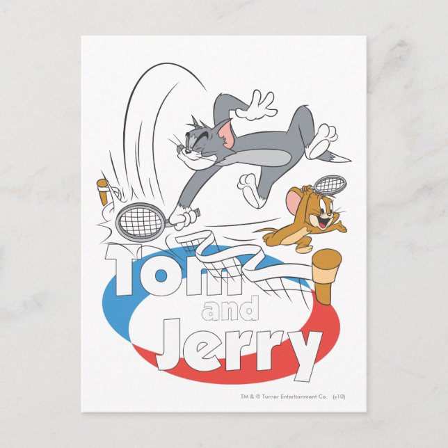 Cartão Postal Tom e Jerry Tênis Stars 7 (Frente)