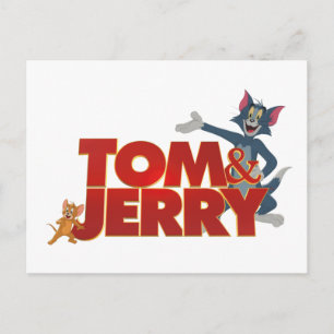 Cartão Postal Tom & Jerry com logotipo de filme