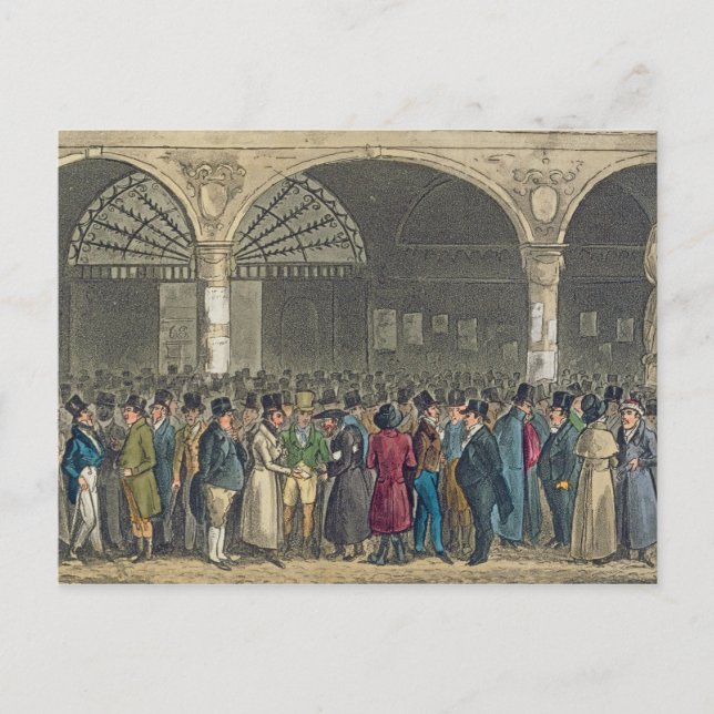 Cartão Postal Tom & Jerry visitando a Bolsa de Valores, de 'Lif' (Frente)