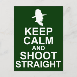 Cartão Postal Tom Mix Fique Calmo e atire no Hetero