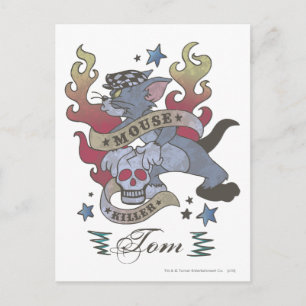 Cartão Postal Tom Mouse Killer Tatuagem 2