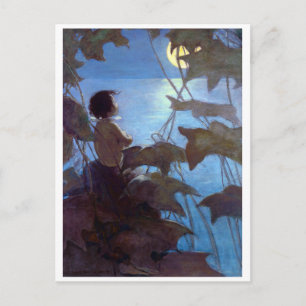 Cartão Postal Tom Observando a Lua, Jessie Willcox Smith