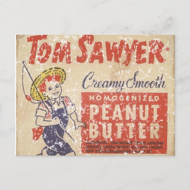 Cartão Postal Tom Sawyer - 1945 - angustiado (Frente)
