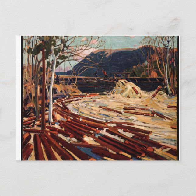 Cartão Postal Tom Thomson The Drive Canadian Logging (Frente)