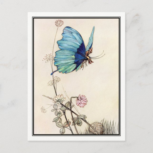 Cartão Postal Tom Thumb por Warwick Goble (Frente)