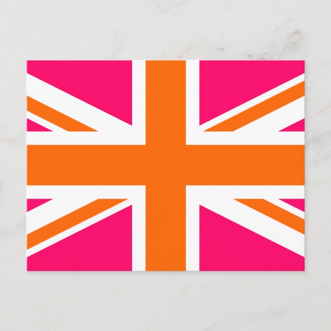 Cartão Postal Tomada de União Rosa e Laranja (Frente)
