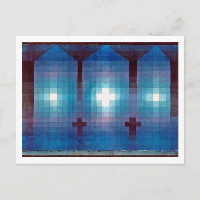 Cartão Postal Tomb em Três, Klee (Frente)