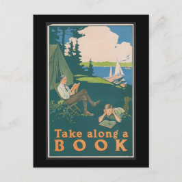 Cartão Postal Tome ao longo de um livro