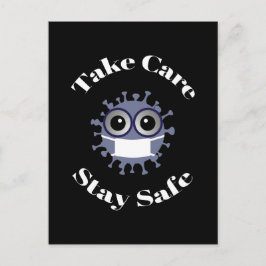 Cartão Postal Tome Cuidado Mantenha O Vírus Da Corona Mascarado