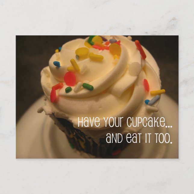 Cartão Postal Tome seu Cupcake... e coma também. (Frente)